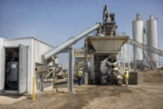 Industrial ice delivery system at a northeast Kansas concrete batch plant
